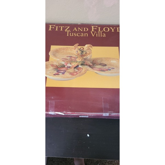 Fitz And Foyd Classics Tuscan Villa Large 3 Section Serving Tray/Candy Dish - Picture 9 of 9
